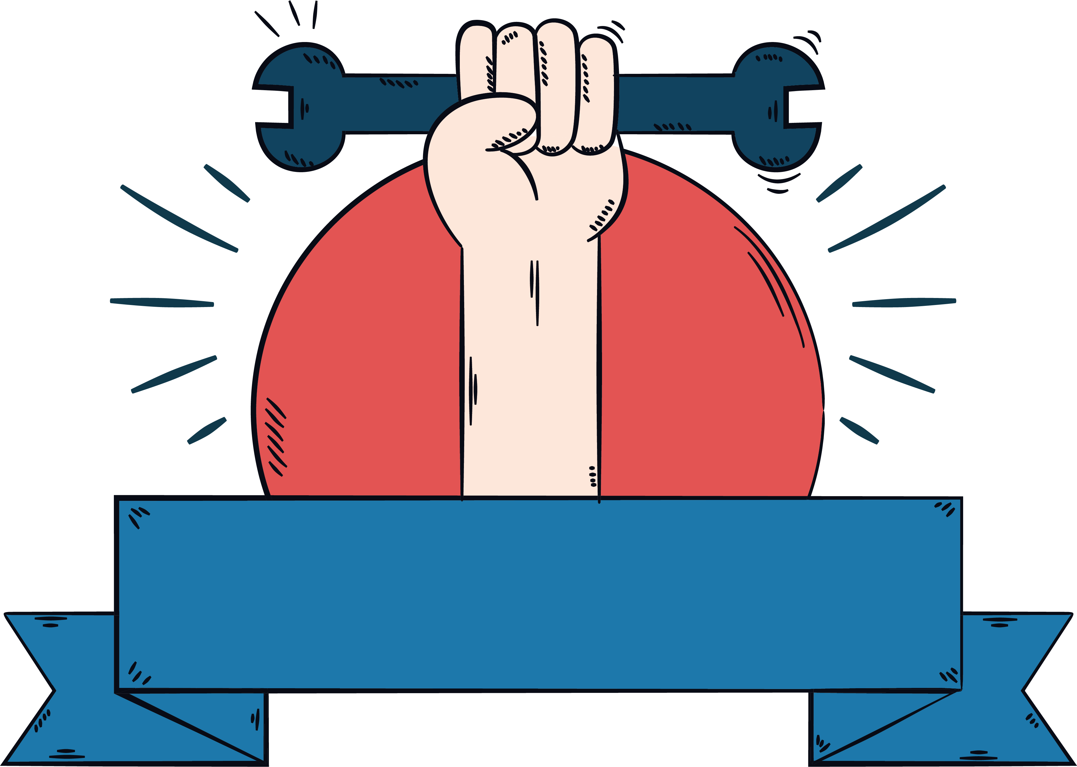 Wrench Clipart Fist - Tay Cầm Cờ Lê - Png Download (3689x2628), Png Download