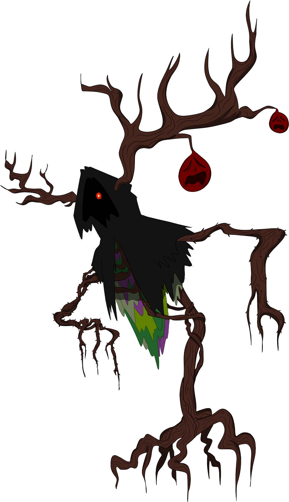 Necromancer Drawing Deer Skull - Illustration Clipart (1144x1824), Png Download