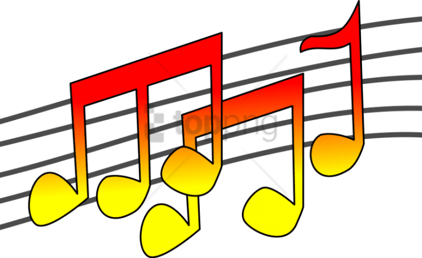 Free Png Color Music Notes Png Png Image With Transparent - Music Clipart Png (851x520), Png Download