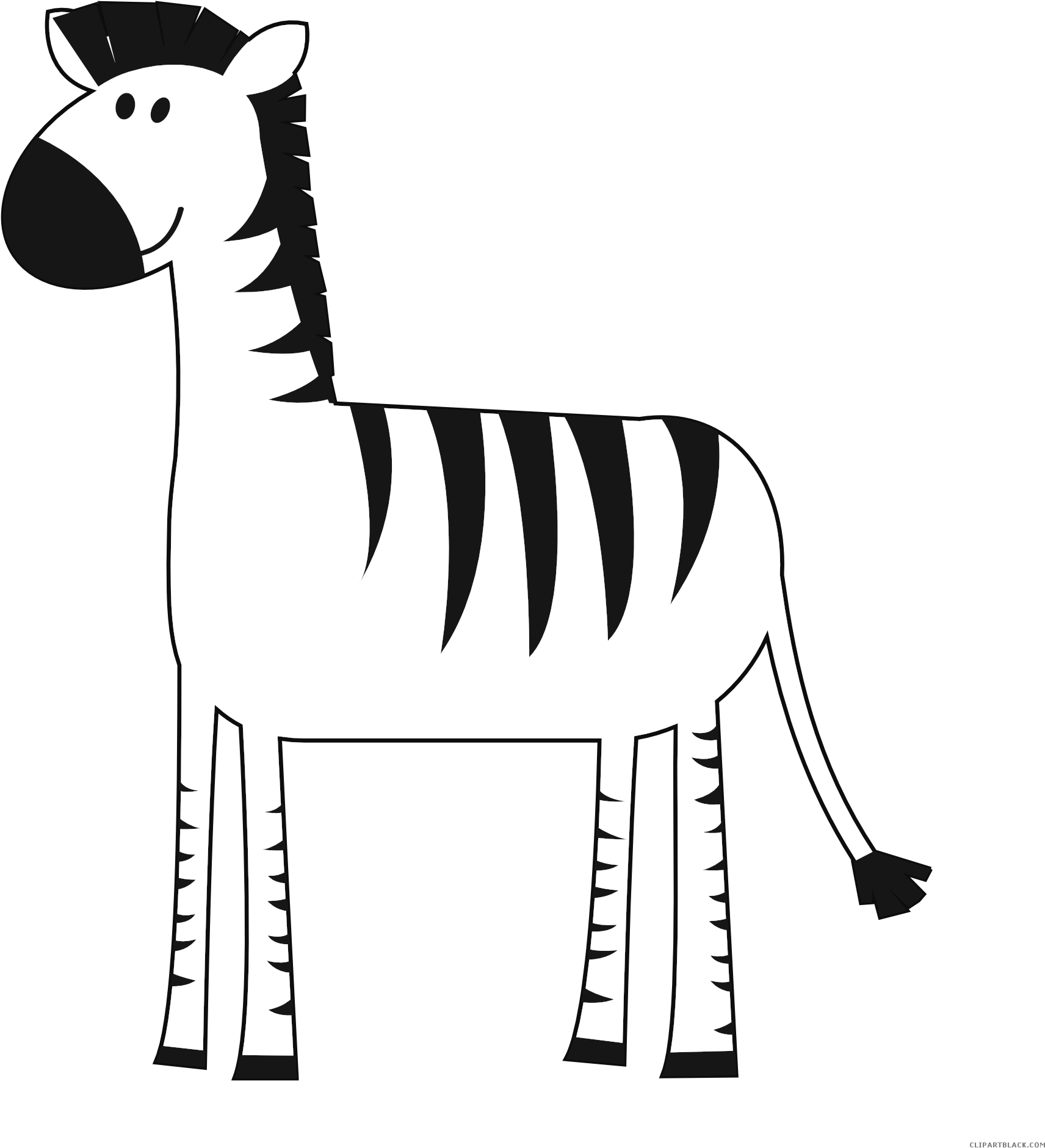 Zebra Clipart Carton - Zebra Clipart Black And White - Png Download (1979x1979), Png Download