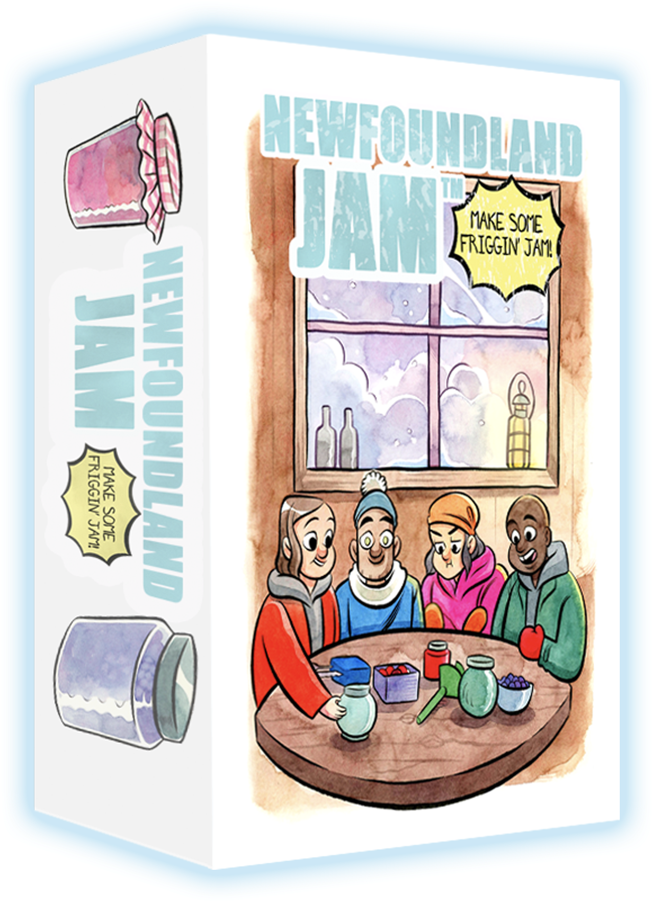 Newfoundland Jam Box Mockup With Glow Clipart (1437x1784), Png Download