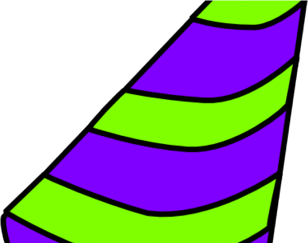 Birthday Hat Clipart Purple - Birthday Stripes Hat Clipart - Png Download (640x480), Png Download