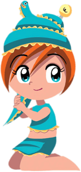 Sea Princess Elektra Sitting - Cartoon Clipart (400x788), Png Download