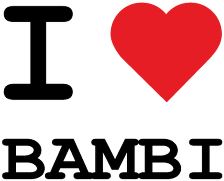 T-shirt I Love Bambi - Love Music Logo Png Clipart (713x575), Png Download