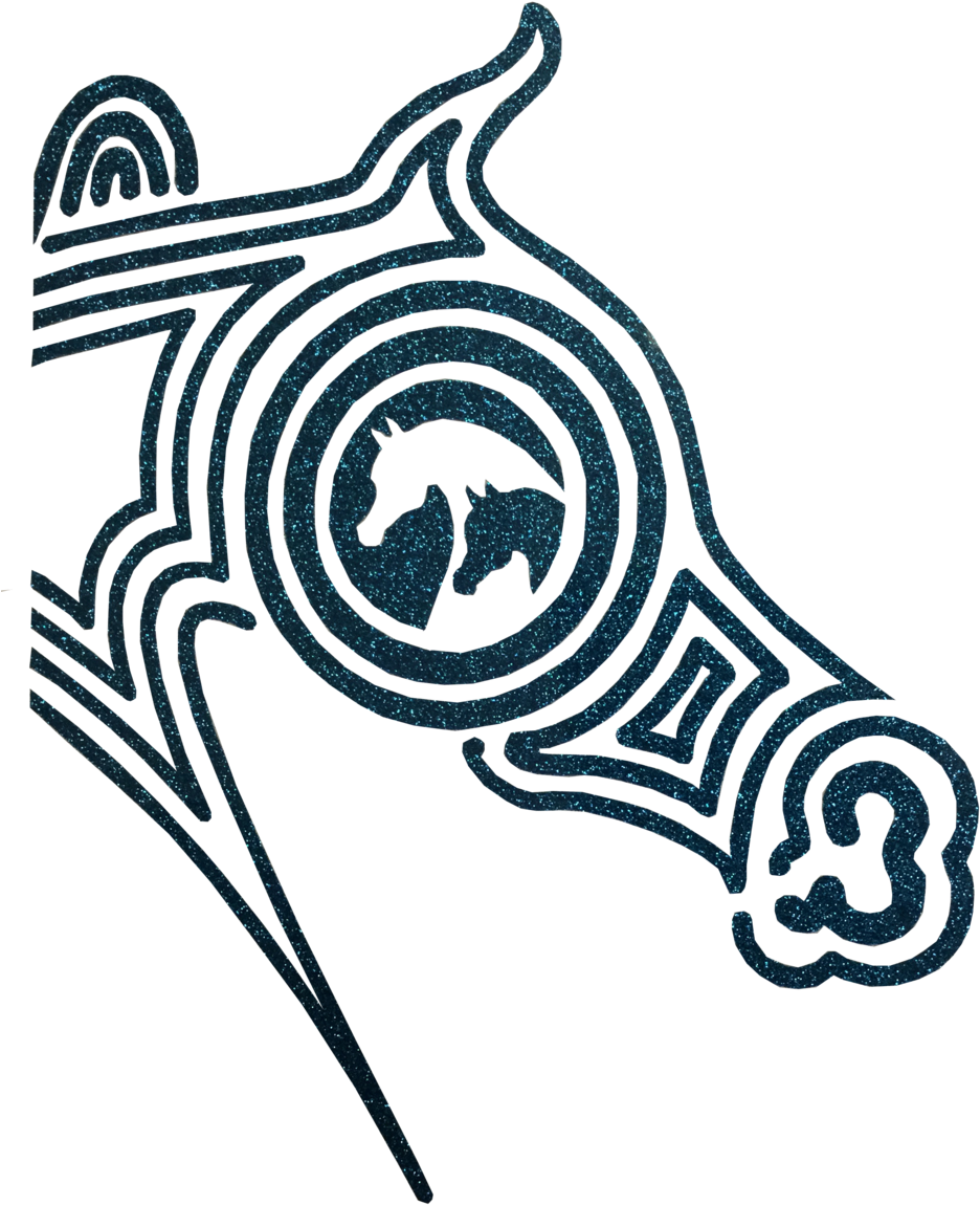 Arabian Half Maze Horse Head-tq Glitter Arabian Horse Clipart (959x1199), Png Download