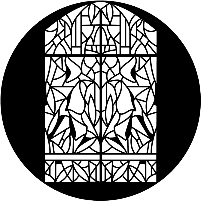 Window Stained Glass - Stained Glass Complete Gobo Clipart (669x669), Png Download