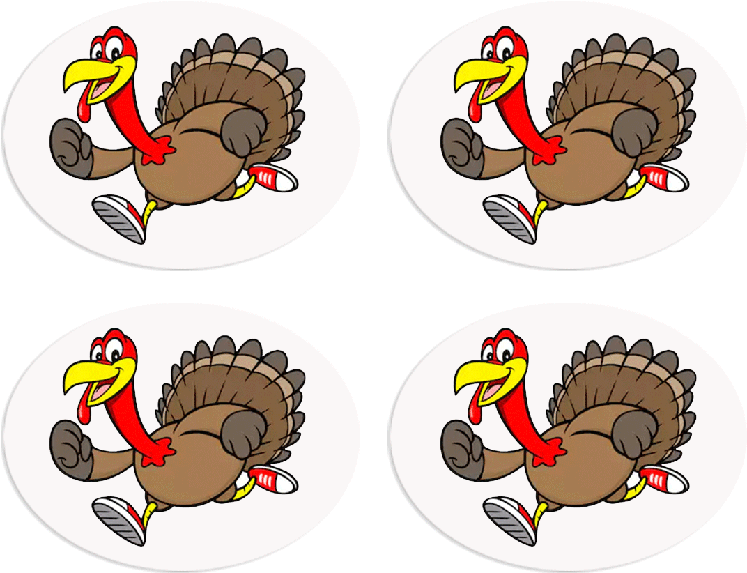 Turkey Run - Cartoon Clipart (1250x867), Png Download