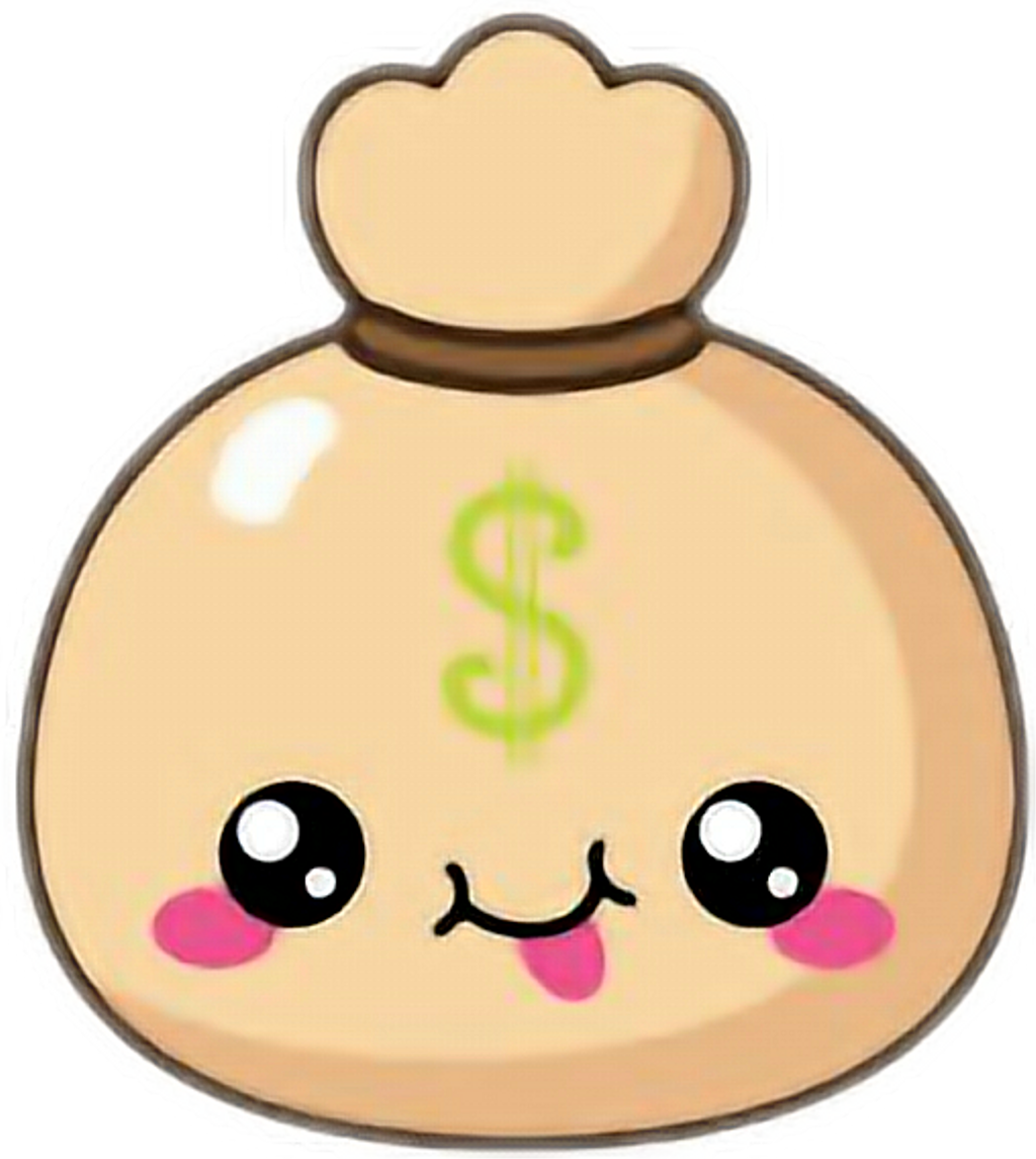 Dinero Sticker - Cartoon Clipart (1024x1145), Png Download