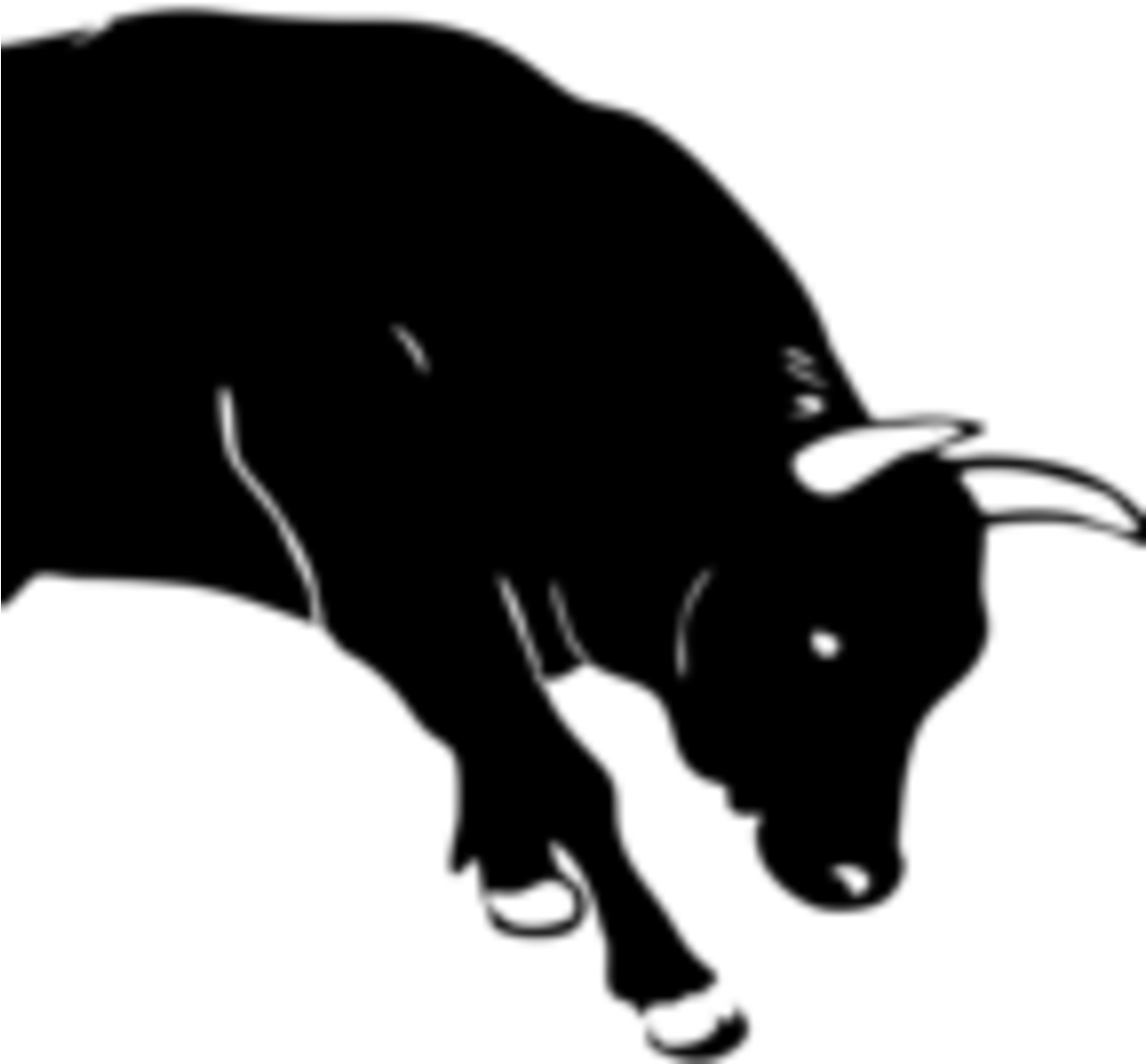 Bull Silhouette Transparent Background Clipart (1200x1200), Png Download