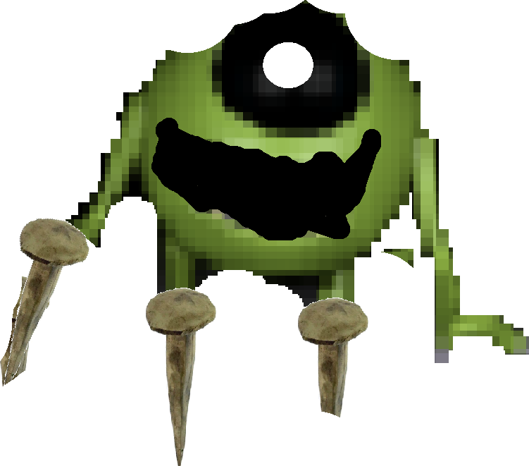 Nightmare Mike Wasowski - Five Nights At Treasure Island Mike Wazowski Clipart (751x661), Png Download