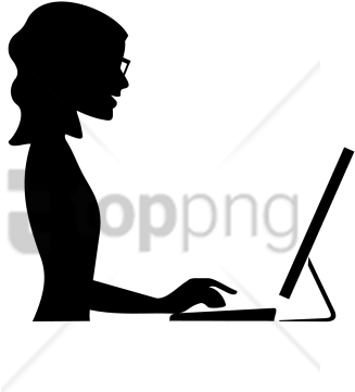 Free Png Laptop Silhouette Png Png Image With Transparent - Computer Clipart Png Black (481x679), Png Download