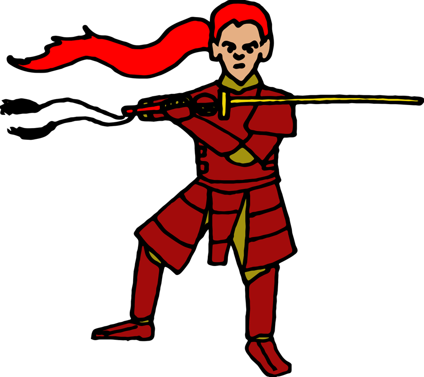 She Has A Golden Katana, Covered In The Blood Of Her Clipart (863x768), Png Download