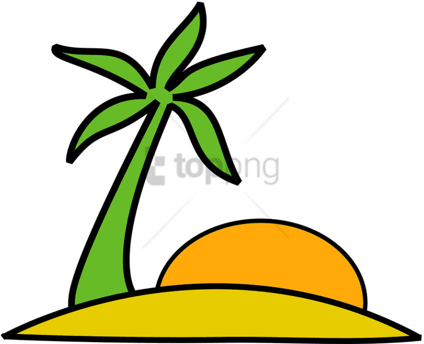 Island Clip Art - Png Download (850x690), Png Download