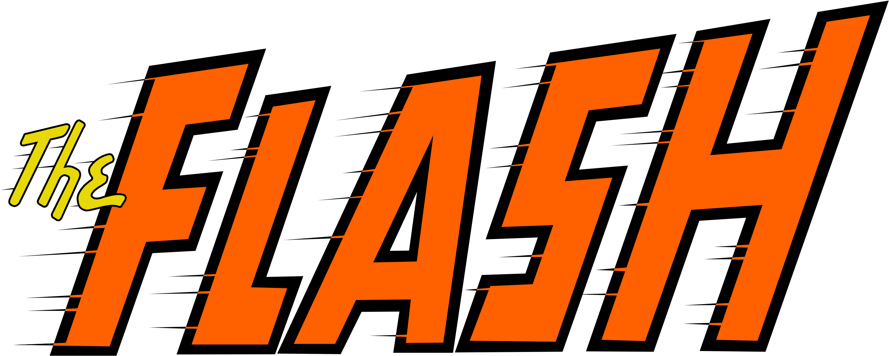 "the Flash" Logo Recreated With Photoshop Clipart (2854x1145), Png Download