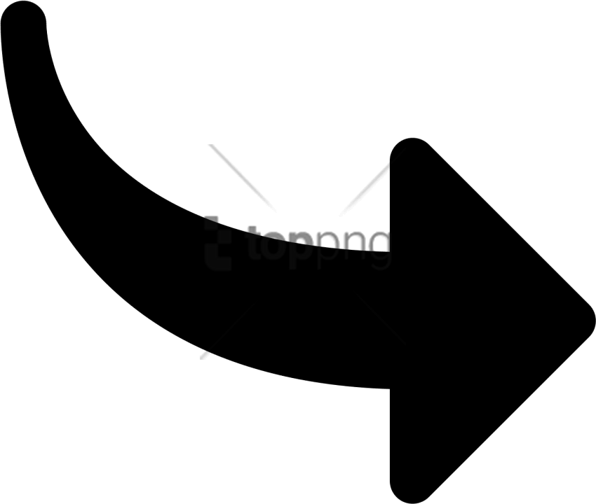 Free Png Curved Arrow Pointing Right Png Image With - Arrow Curved To The Right Clipart (850x720), Png Download