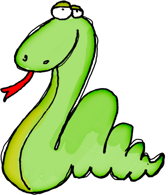 Green Snake Collage Sheet Digital Download Clipart - Png Download (563x654), Png Download