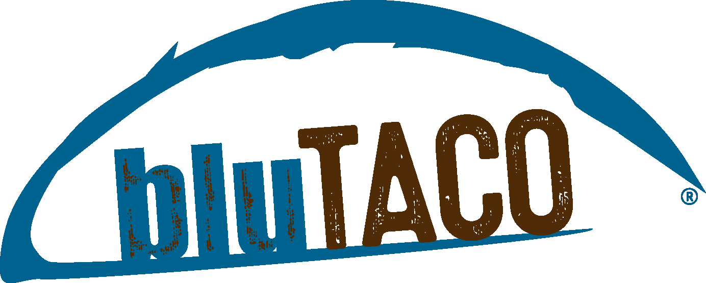 Blu Taco - Blutaco Clipart (1384x555), Png Download