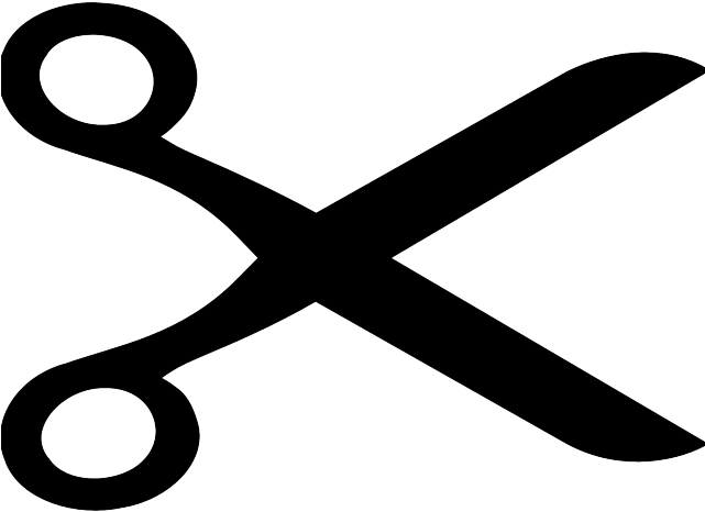 Tear Clipart Black And White - Scissors Clipart Png Transparent Png (640x480), Png Download