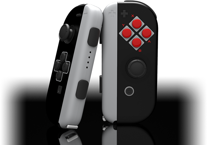 Colorware Reveals Nes Themed 8-bit Nintendo Switch - Headphones Clipart (1800x600), Png Download