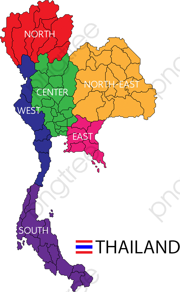 Thailand Map Png - Map West Of Thailand Clipart (586x951), Png Download