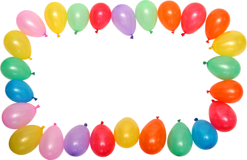 Birthday Balloon Border Clip Art - Balloon Border Clipart Hd - Png Download (800x518), Png Download