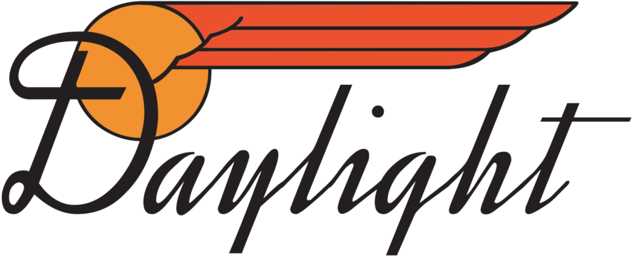 The Train Still Has Its Emd E7 Locomotives - Southern Pacific Railroad Daylight Logo Clipart (970x437), Png Download