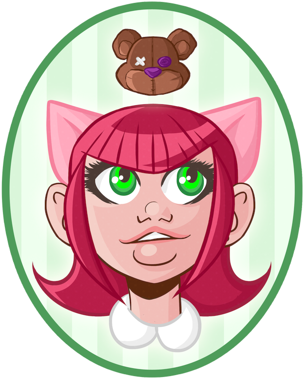 Cute Little Annie And Her Bear Tibbers From The Soul-stealing - Cartoon Clipart (640x803), Png Download