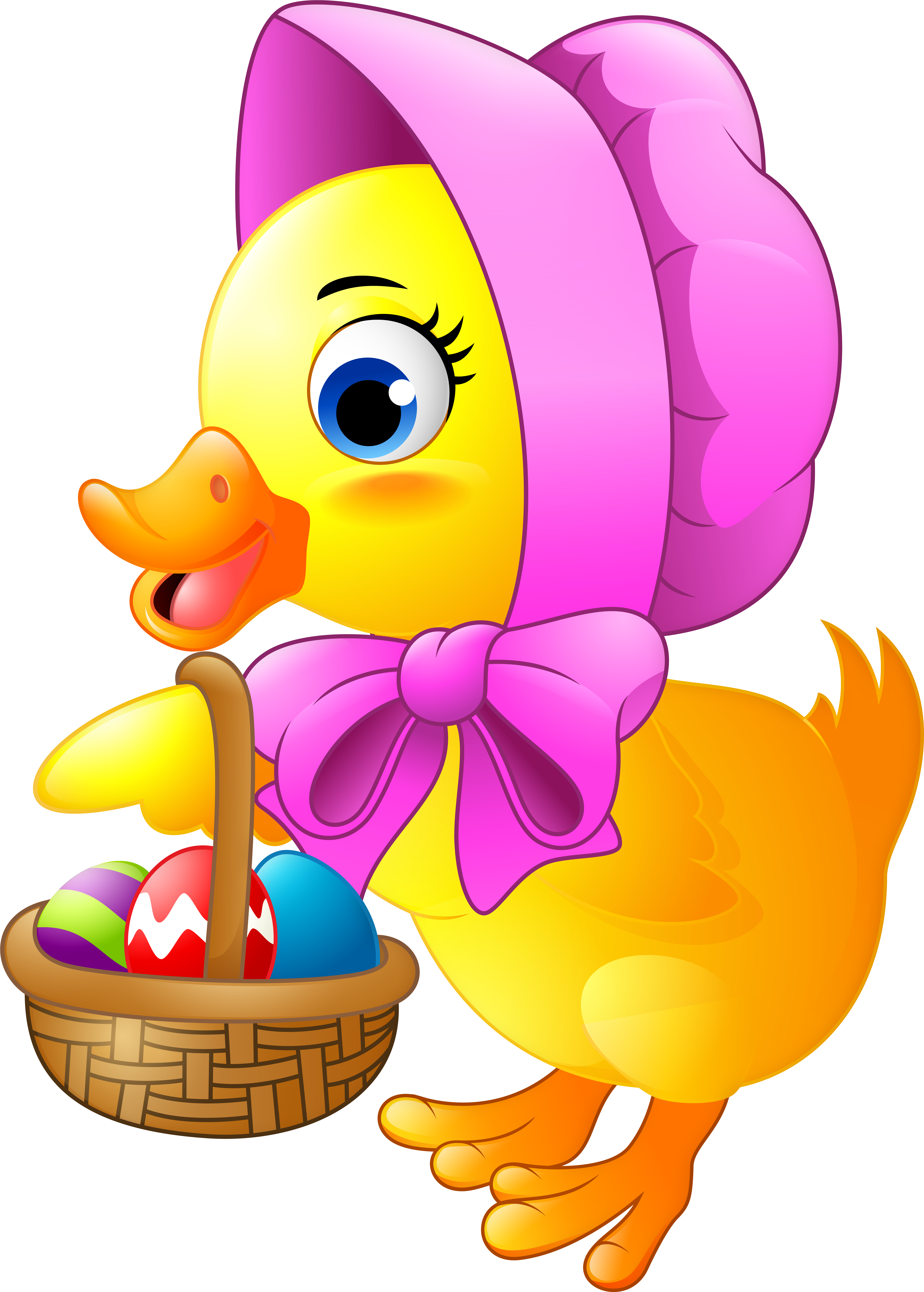 Easter Duck Clipart Image - Cartoon - Png Download (5758x8000), Png Download
