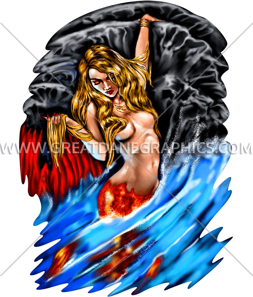 Mermaid Clipart Cove - Illustration - Png Download (825x1058), Png Download