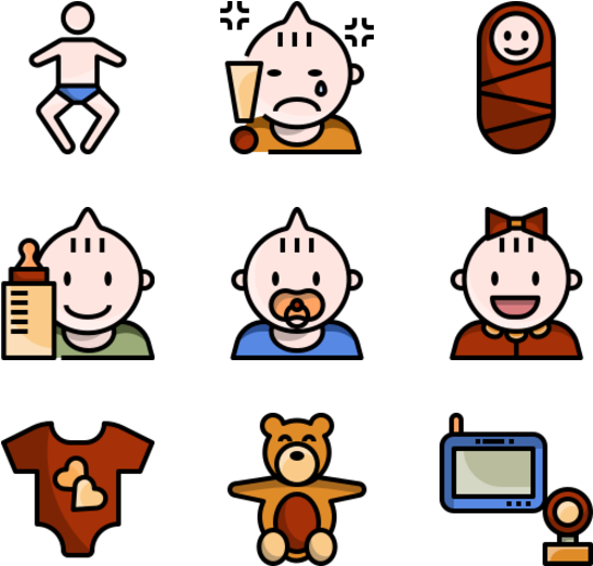 Baby Stuff - Cartoon Clipart (600x564), Png Download