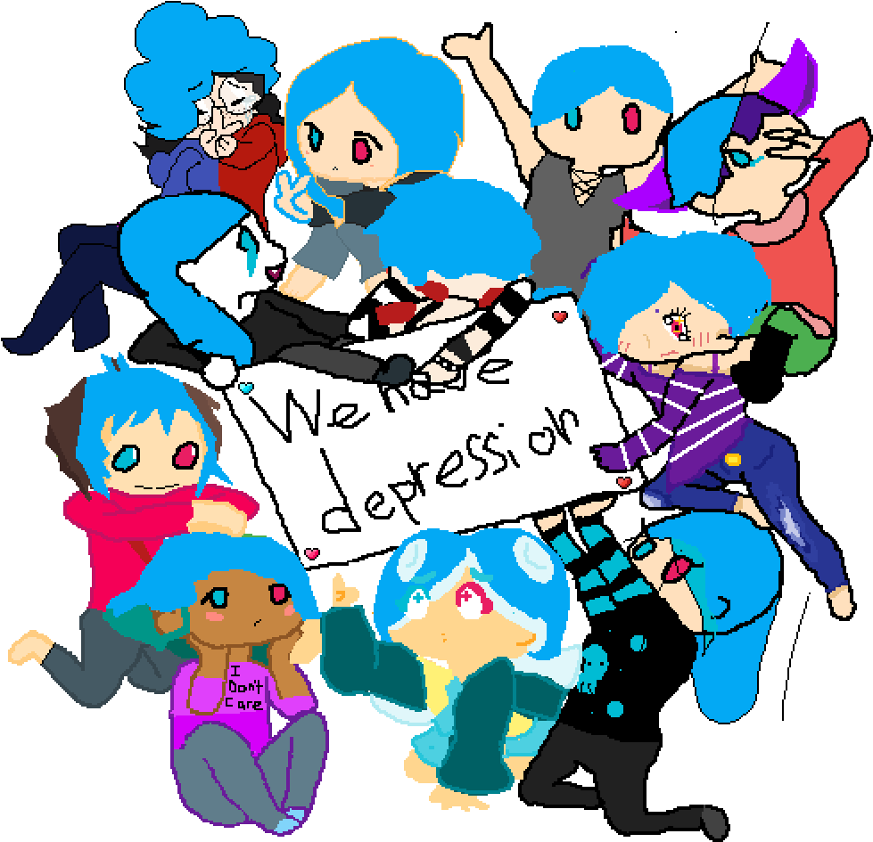 I Have Depression - Clip Art - Png Download (1000x1000), Png Download