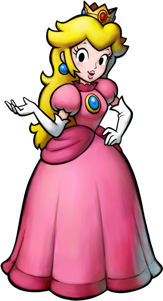 Mario And Luigi, Mario Bros, Princess Peach, Bowser, - Princess Peach Mario And Luigi Clipart (520x959), Png Download