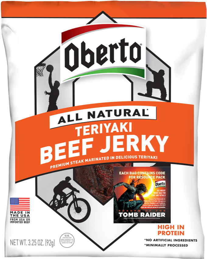 Teriyaki - Oberto Beef Jerky Clipart (750x929), Png Download