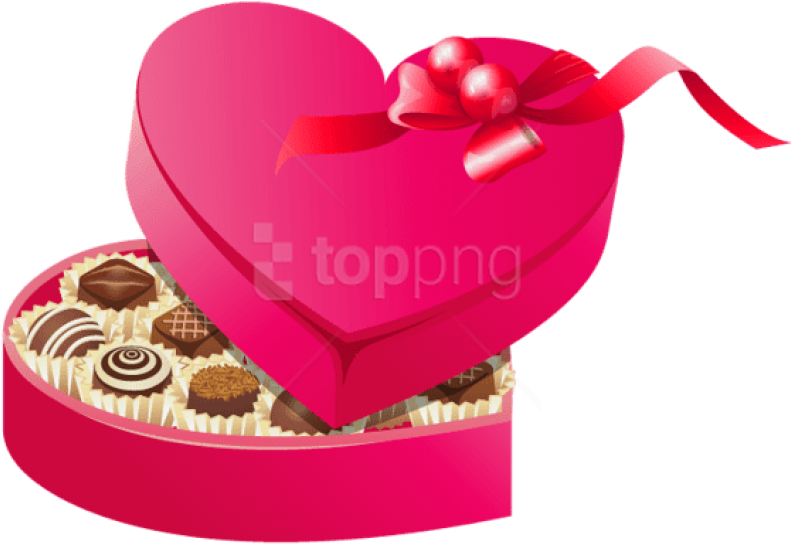 Free Png Download Valentines Chocolates Png Images - Chocolate Valentine Png Clipart (850x595), Png Download