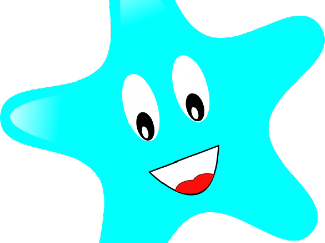 Starfish Clipart Mint Green - Cartoon - Png Download (640x480), Png Download