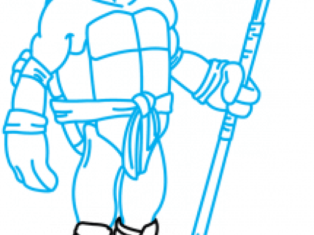 Drawn Turtle Donatello Tmnt Clipart (640x480), Png Download