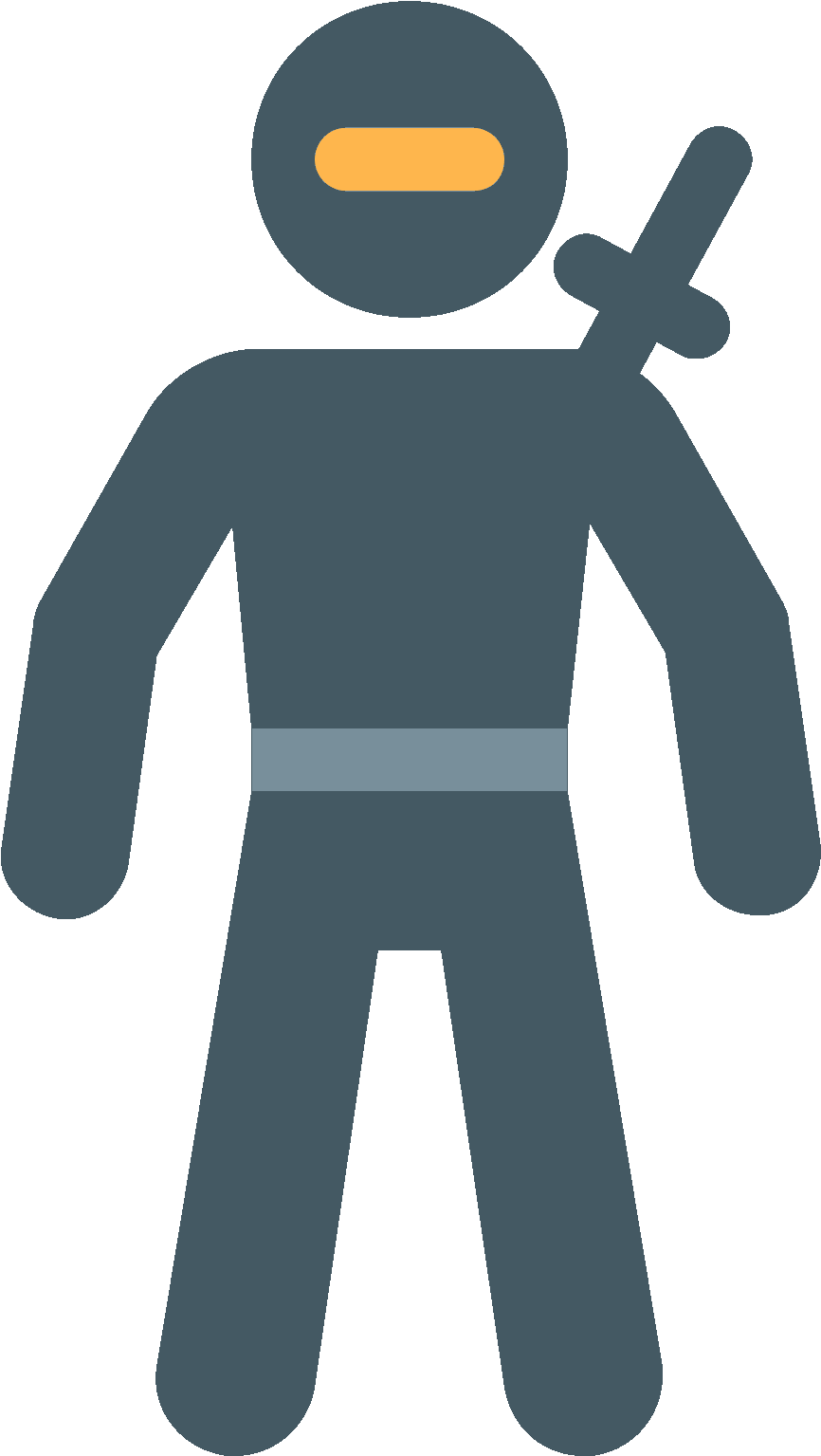 Ninja Vector Circle - Cartoon Clipart (1600x1600), Png Download