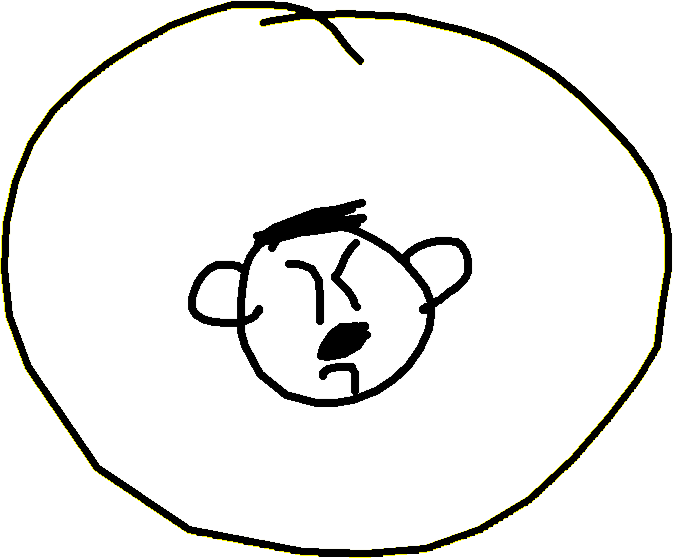 Background Scene - Volcano Meadow - Actor - Walking1 - Circle Clipart (673x558), Png Download