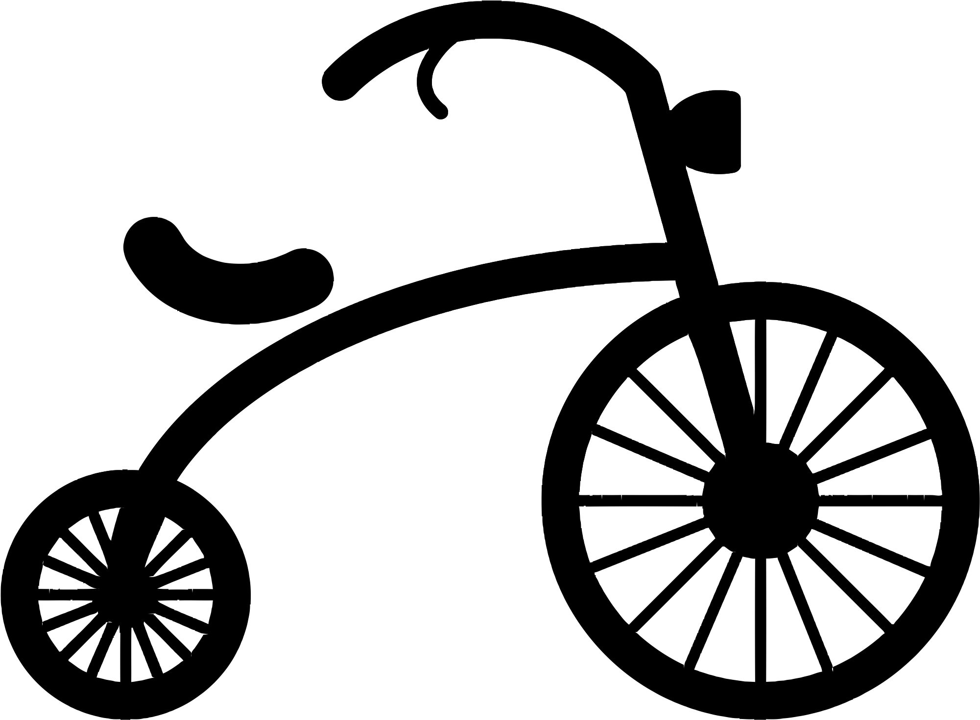 Bici Lineal Vectorized Vectorized Clipart (2001x1471), Png Download