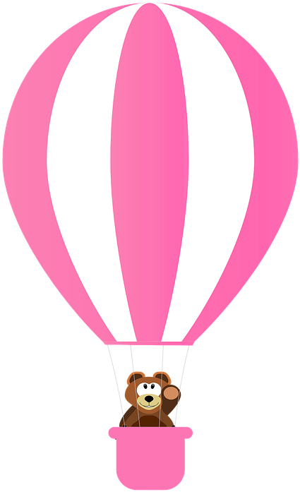 Hot Air Balloon Clipart Bear - Balloon - Png Download (540x720), Png Download