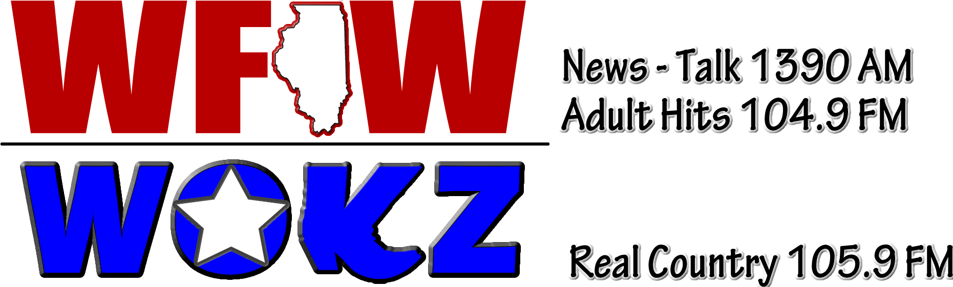 Wfiw Radio Clipart (1863x574), Png Download