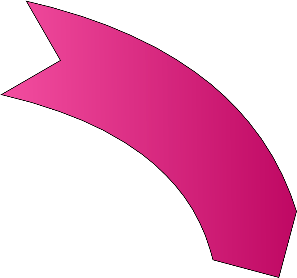 Pink Arrow Clip Art At - Pink Arrow Curved - Png Download (600x563), Png Download