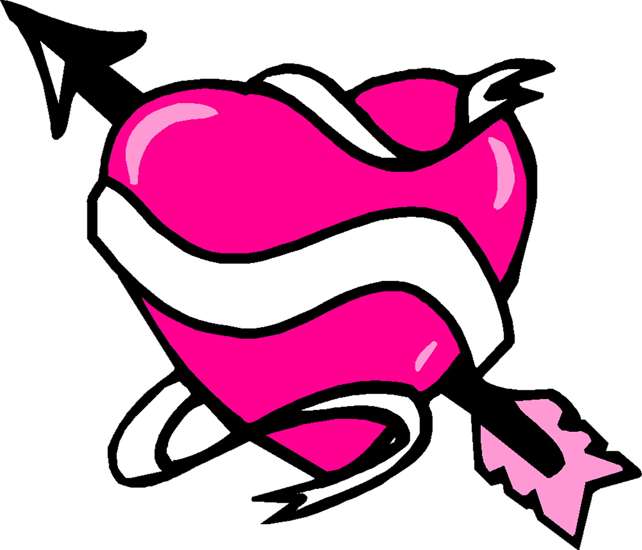 Arrow Clipart Romantic - Clipart Heart With Arrow - Png Download (840x720), Png Download