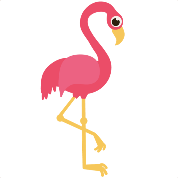 Whistling At Girl Cute Clipart - Flamingo Clip Art Transparent Background - Png Download (595x595), Png Download