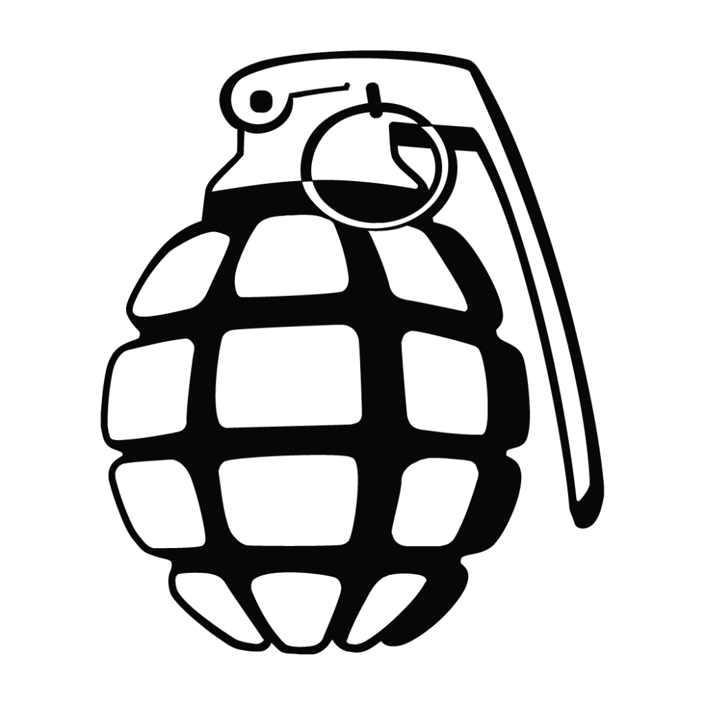 Hand Grenade Clipart Grenade Clip Art - Culpa É Das Estrelas Frases - Png Download (900x900), Png Download