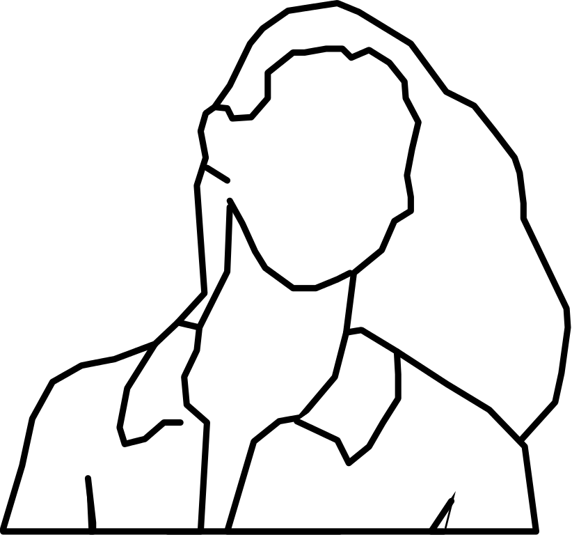 Silhouette Woman Front Outline Bw - Silhouette Of A Woman Head Outline Clipart (822x768), Png Download