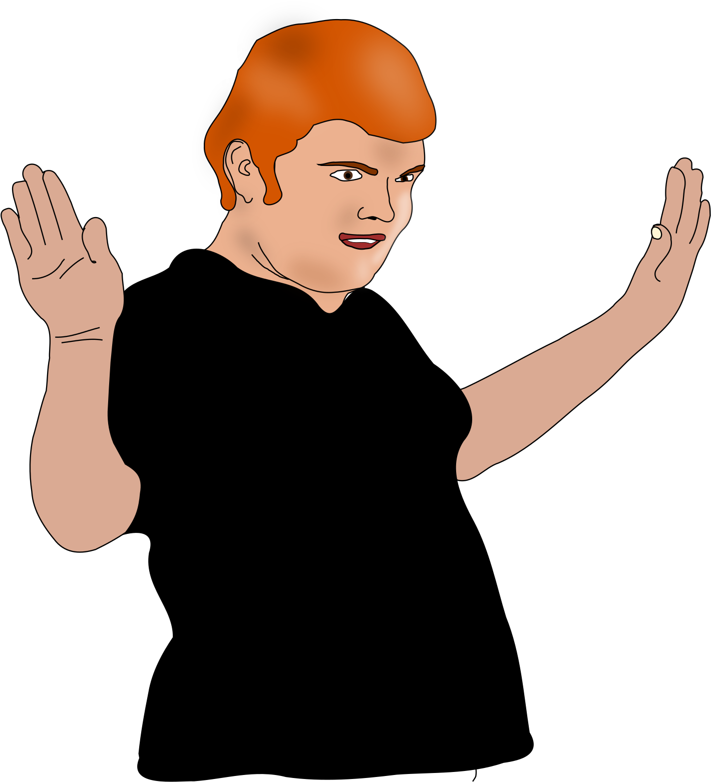 Big Image - Person With Hands Up Clipart (1697x2400), Png Download