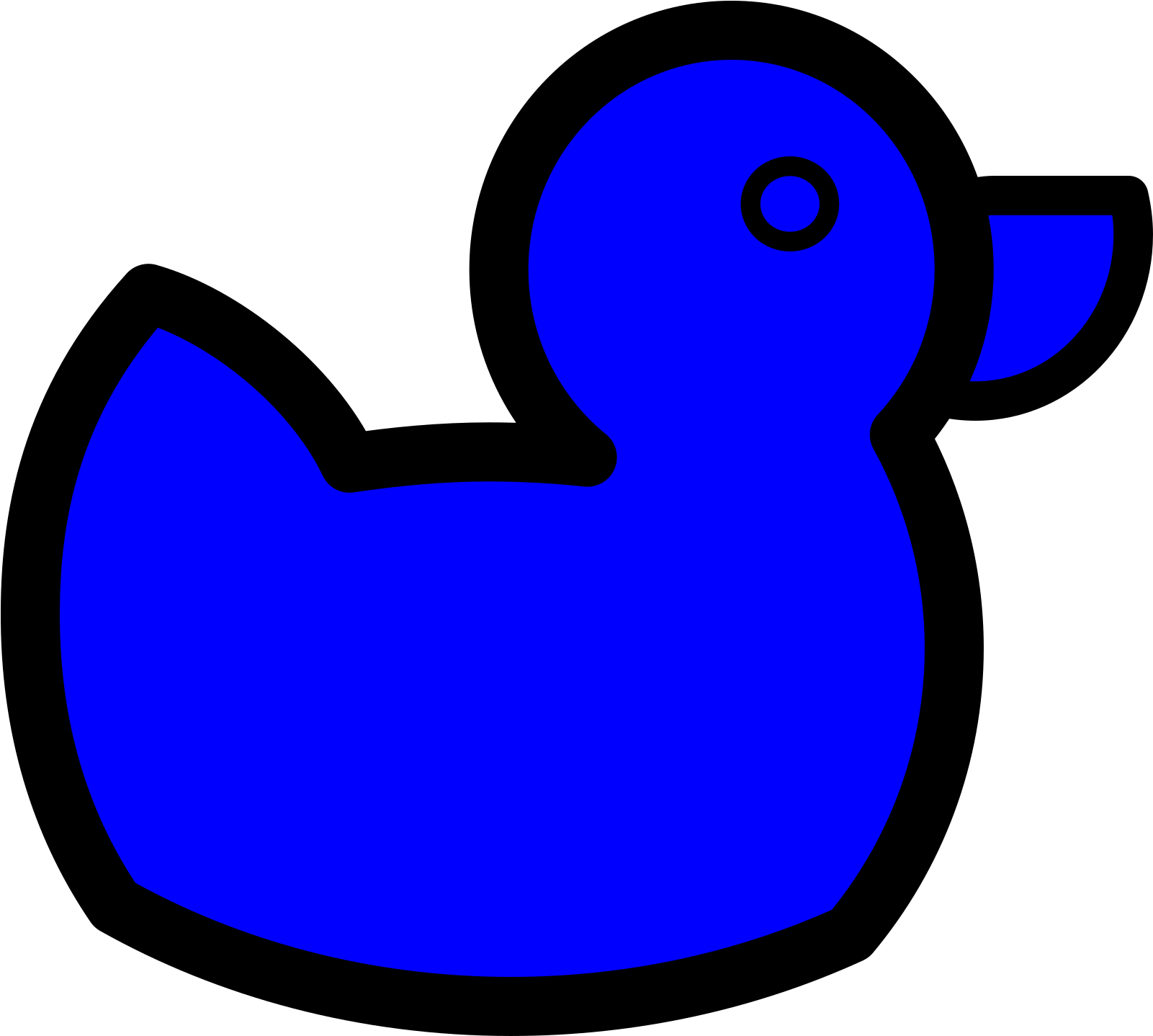 Clip Art Blue Duck - Png Download (600x539), Png Download