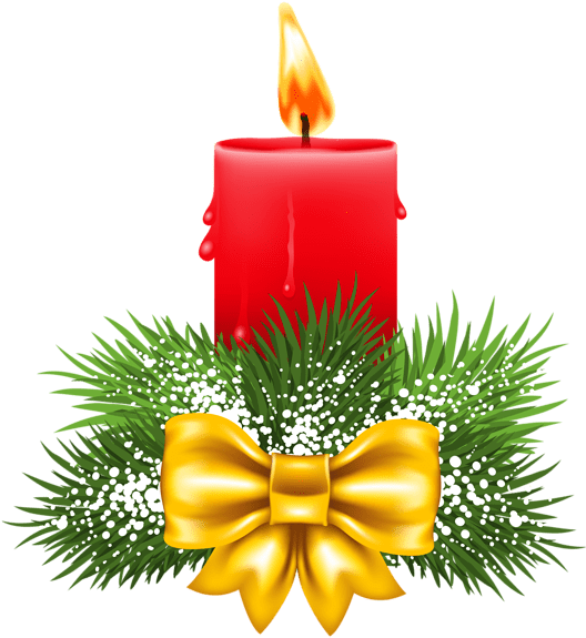 Christmas Candle Png Clipart (553x600), Png Download
