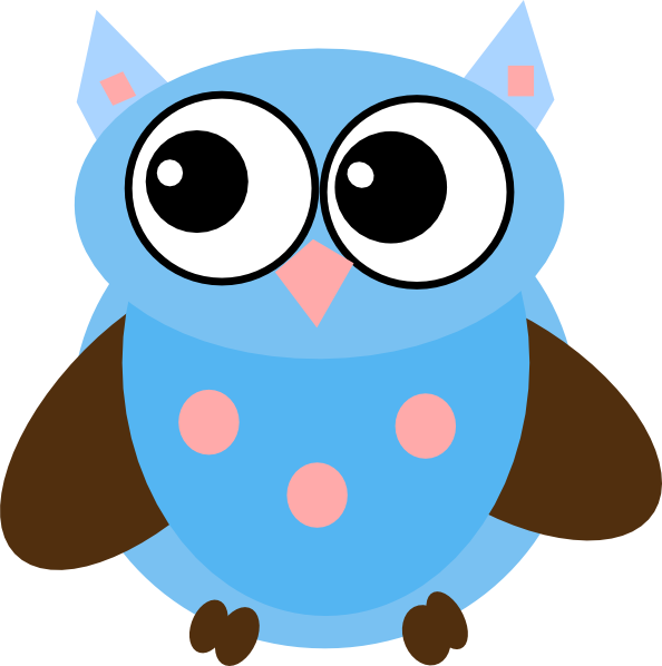 Blue Owl Svg Clip Arts 594 X 598 Px - Png Download (594x598), Png Download
